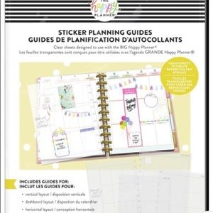 The Happy Planner Sticker Planning Guides Big Clear Sticker  10 Sheets